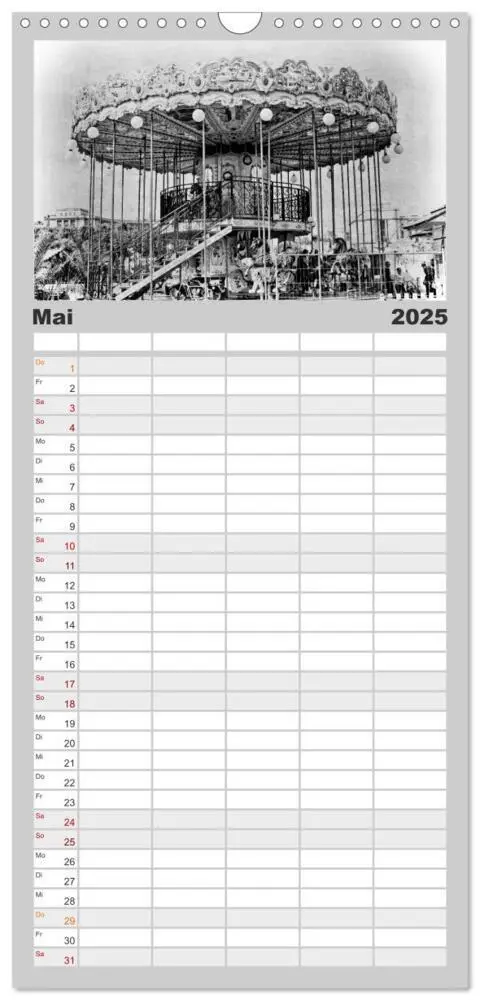 Bild: 9783457121245 | Familienplaner 2025 - Streifzug durch Paris im Retrostil mit 5...