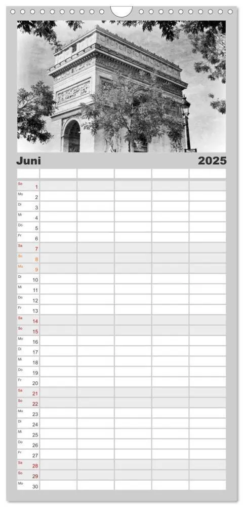 Bild: 9783457121245 | Familienplaner 2025 - Streifzug durch Paris im Retrostil mit 5...