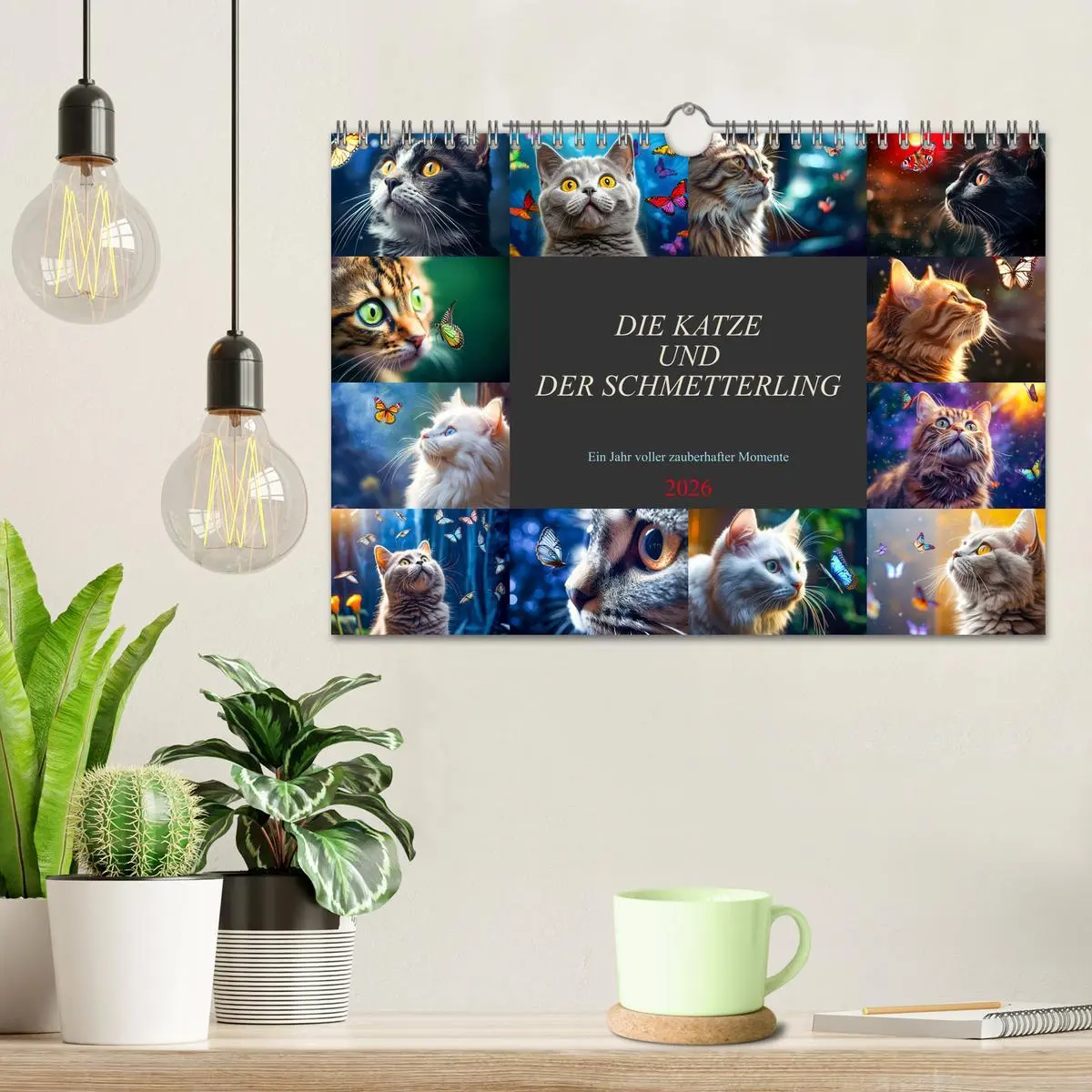 Bild: 9783457361245 | Die Katze und der Schmetterling (Wandkalender 2026 DIN A4 quer),...