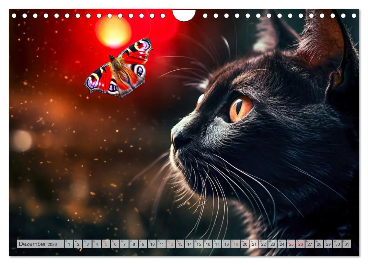 Bild: 9783457361245 | Die Katze und der Schmetterling (Wandkalender 2026 DIN A4 quer),...