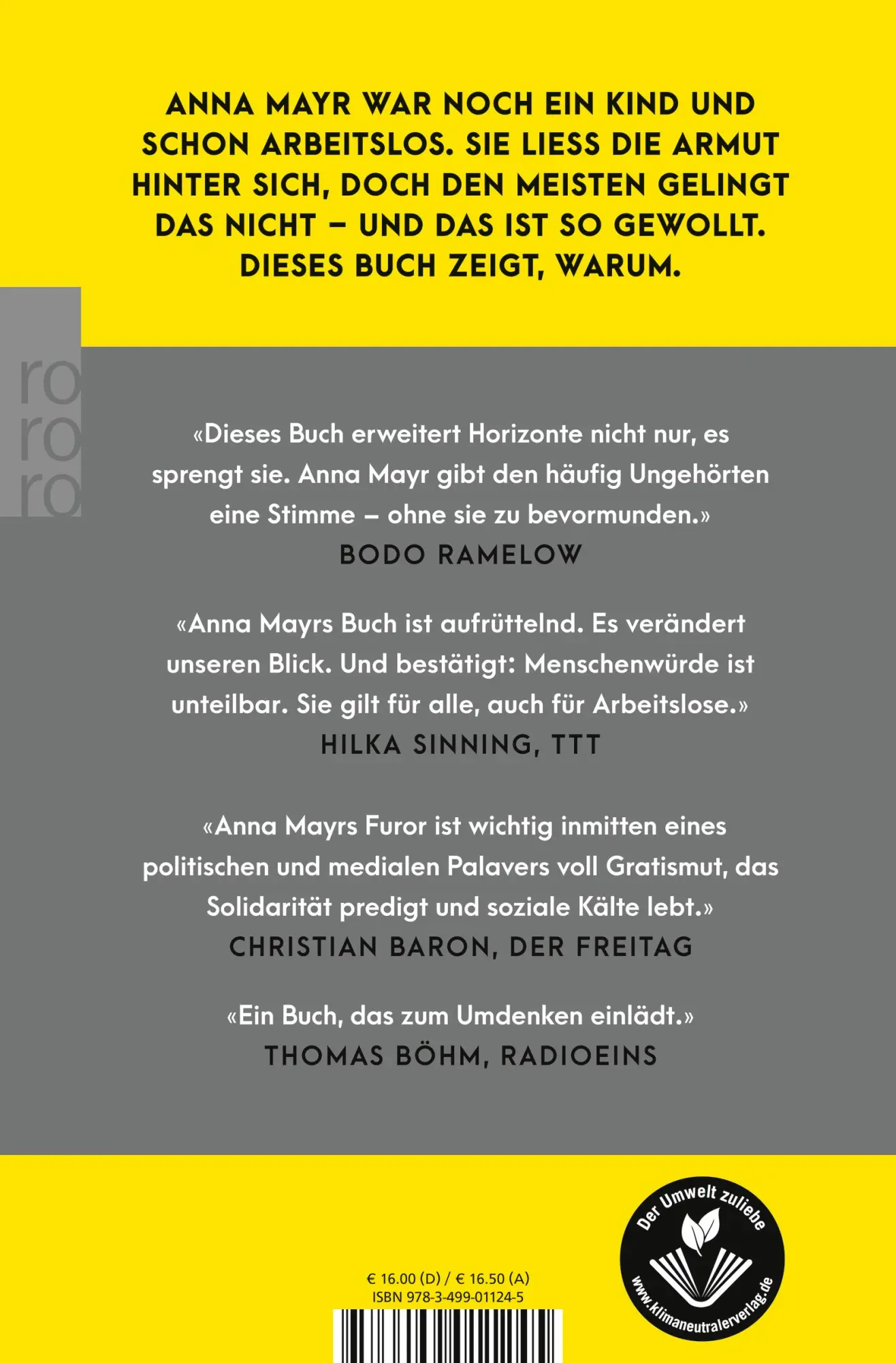 Rückseite: 9783499011245 | Die Elenden | Anna Mayr | Taschenbuch | 208 S. | Deutsch | 2023