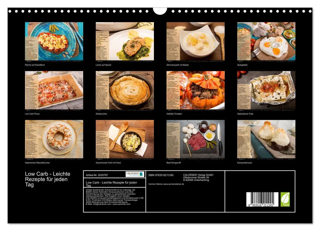 Bild: 9783516211245 | Low Carb - Leichte Rezepte für jeden Tag (Wandkalender 2026 DIN A3...