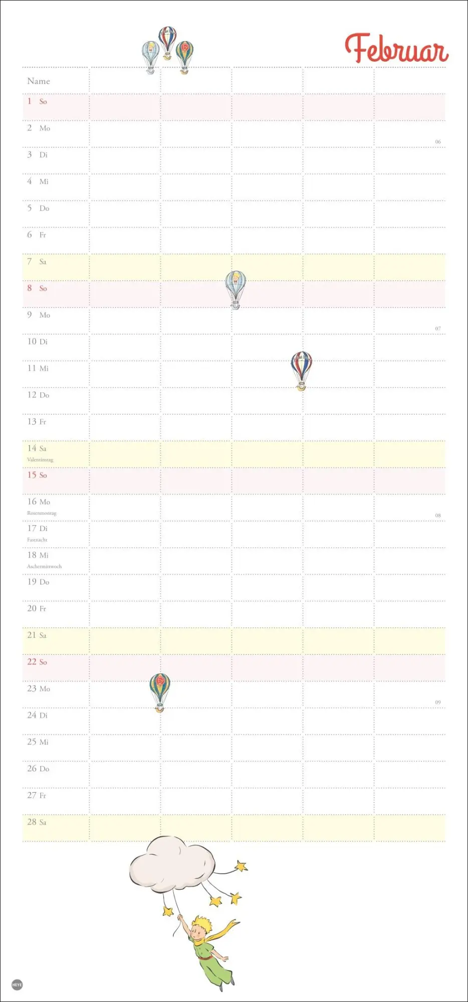 Bild: 9783756411245 | Der Kleine Prinz Familienplaner 2026 | Heye | Kalender | Spiralbindung
