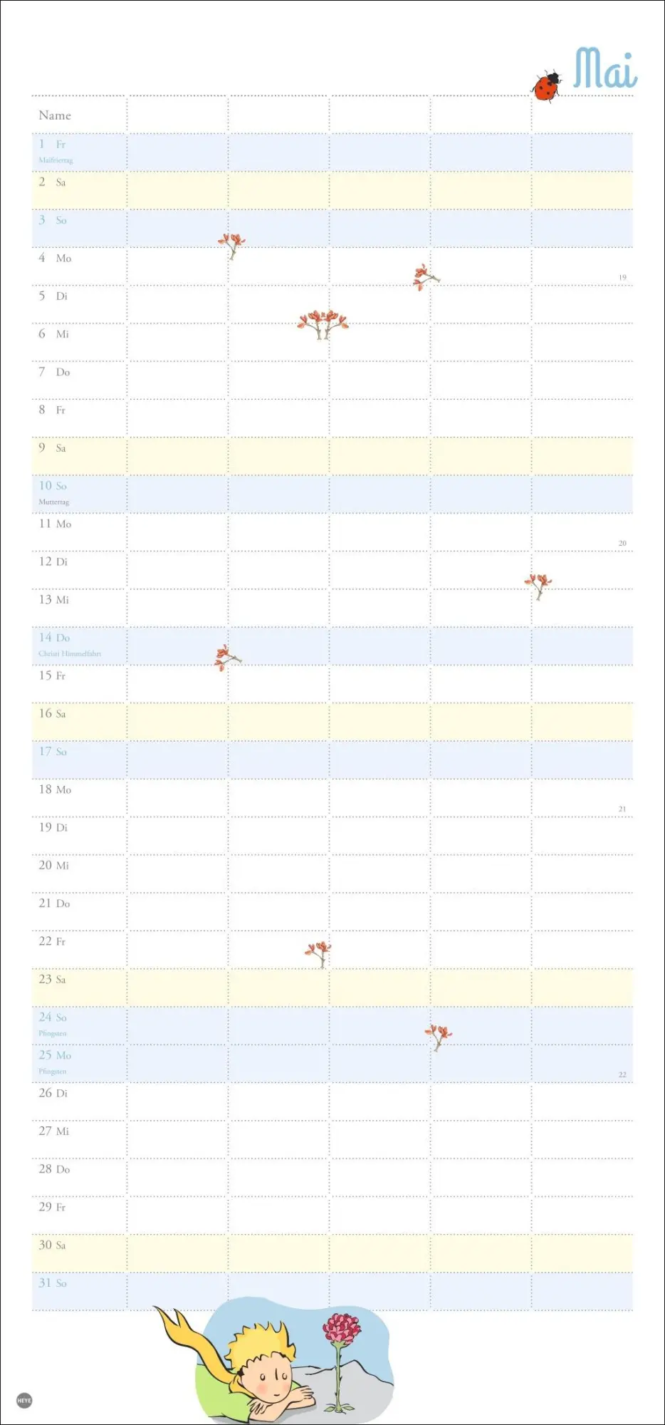 Bild: 9783756411245 | Der Kleine Prinz Familienplaner 2026 | Heye | Kalender | Spiralbindung