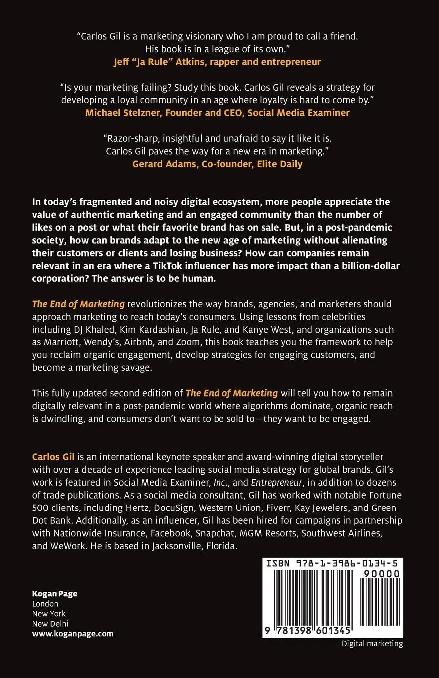 Rückseite: 9781398601345 | The End of Marketing | Carlos Gil | Taschenbuch | Englisch | 2021