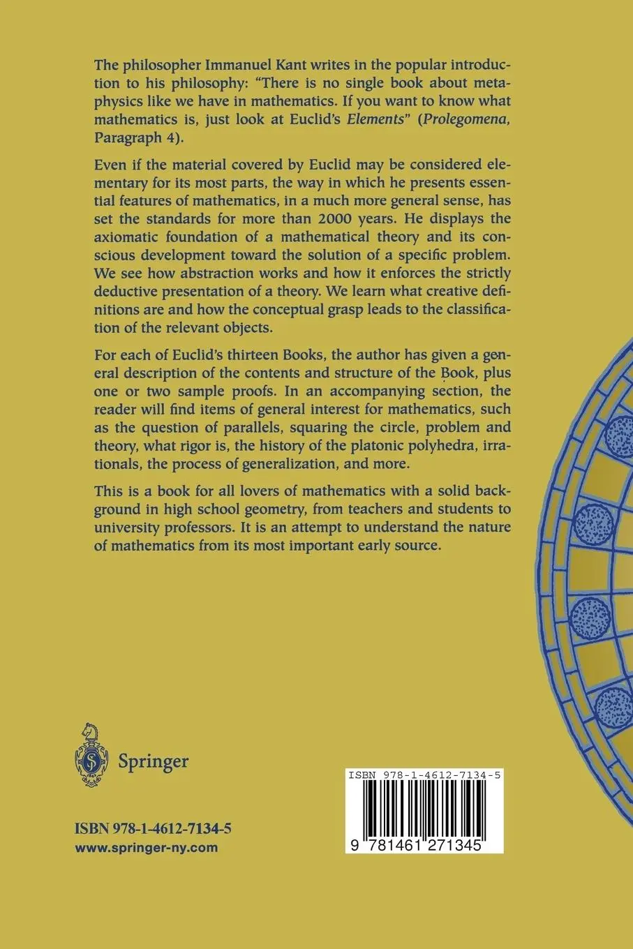 Rückseite: 9781461271345 | Euclid-The Creation of Mathematics | Benno Artmann | Taschenbuch | xvi