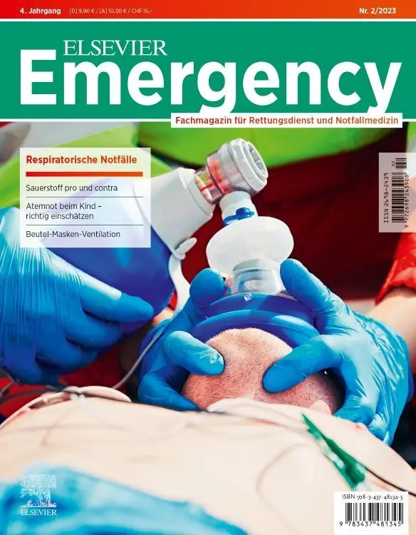Cover: 9783437481345 | ELSEVIER Emergency. Respiratorische Notfälle. 2/2023 | Broschüre