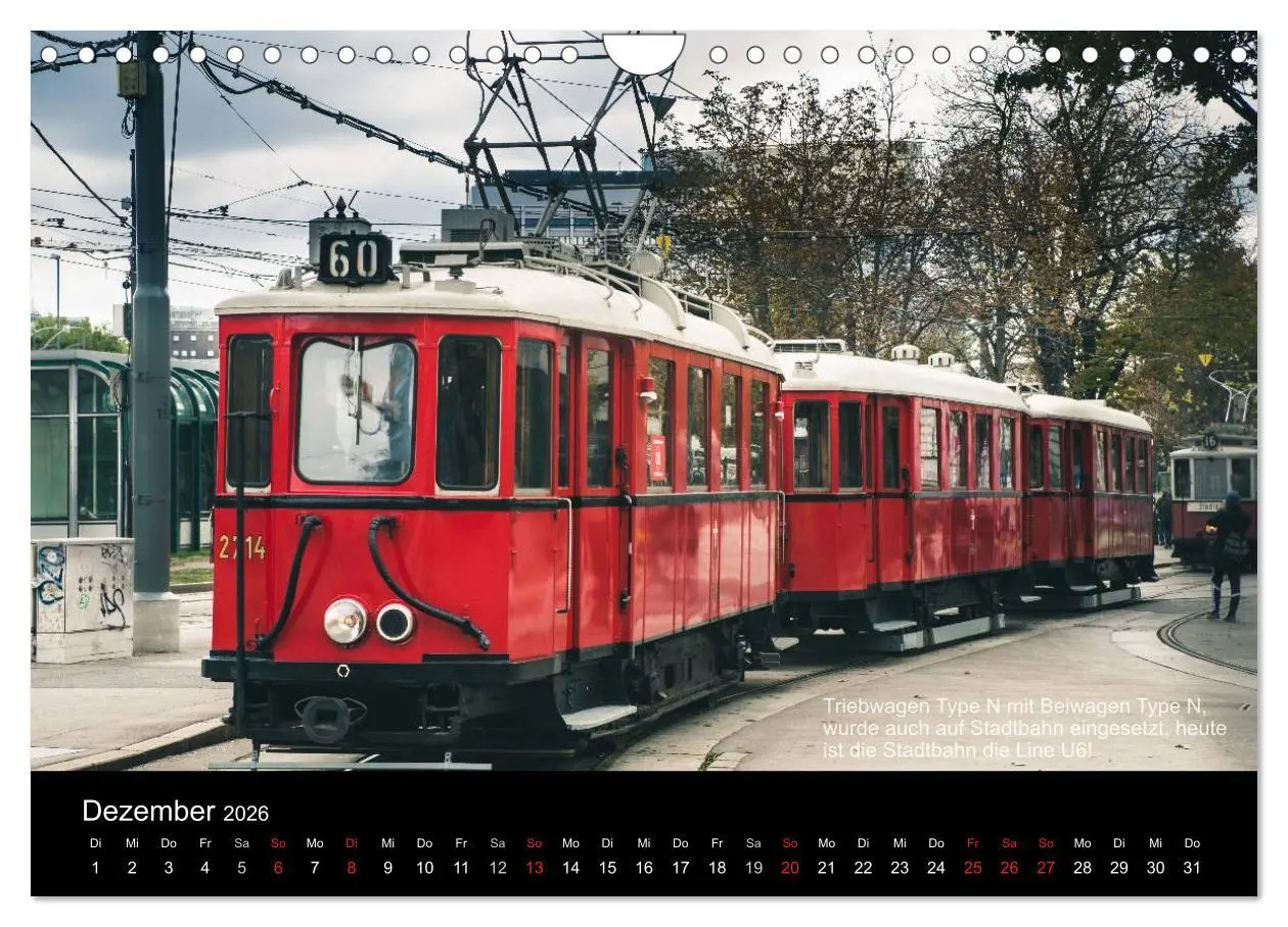 Bild: 9783457971345 | Historische Straßenbahnen in Wien (Wandkalender 2026 DIN A4 quer),...