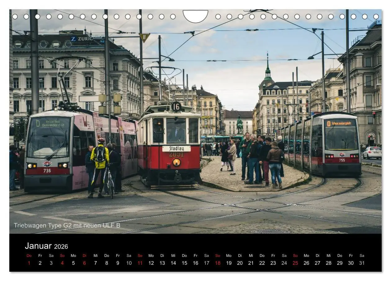 Bild: 9783457971345 | Historische Straßenbahnen in Wien (Wandkalender 2026 DIN A4 quer),...