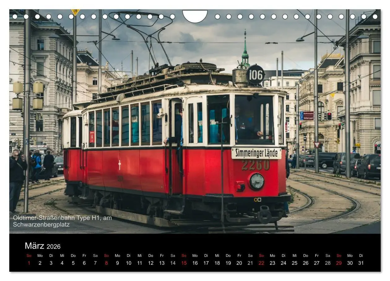Bild: 9783457971345 | Historische Straßenbahnen in Wien (Wandkalender 2026 DIN A4 quer),...