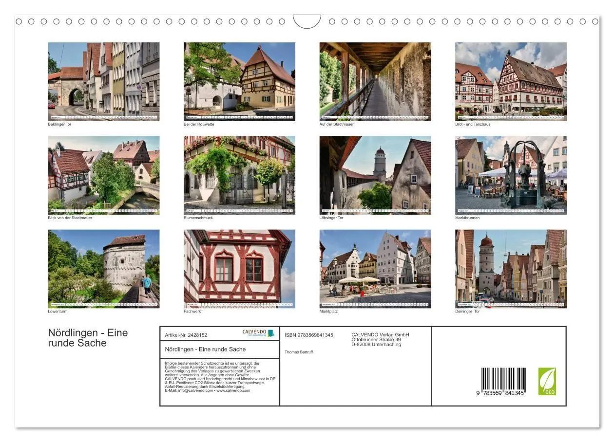 Bild: 9783569841345 | Nördlingen - Eine runde Sache (Wandkalender 2027 DIN A3 quer),...