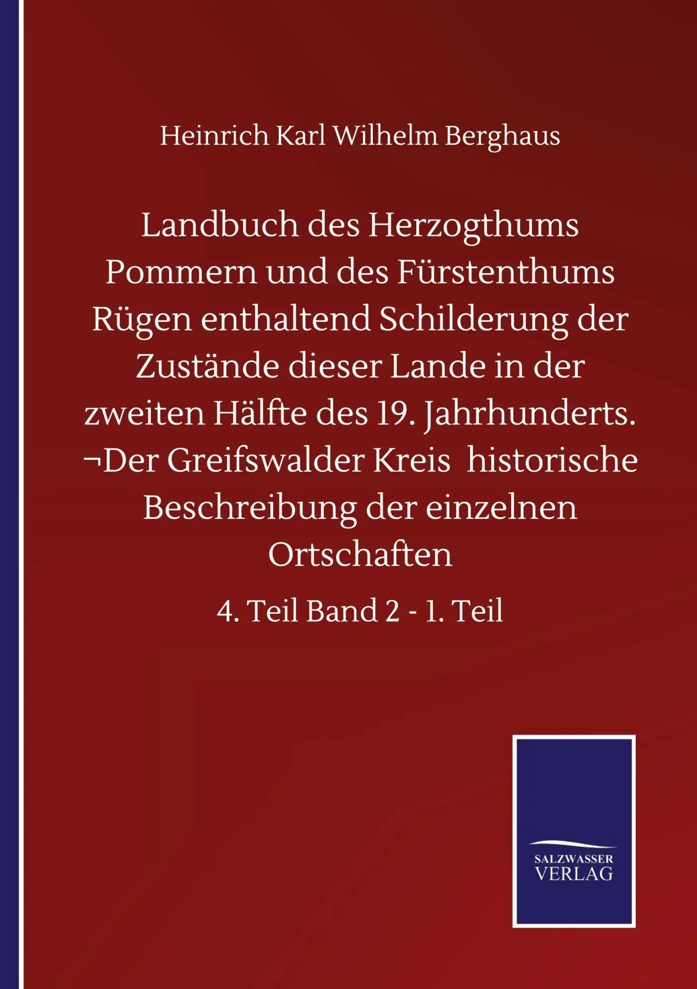 Cover: 9783752511345 | Landbuch des Herzogthums Pommern und des Fürstenthums Rügen...