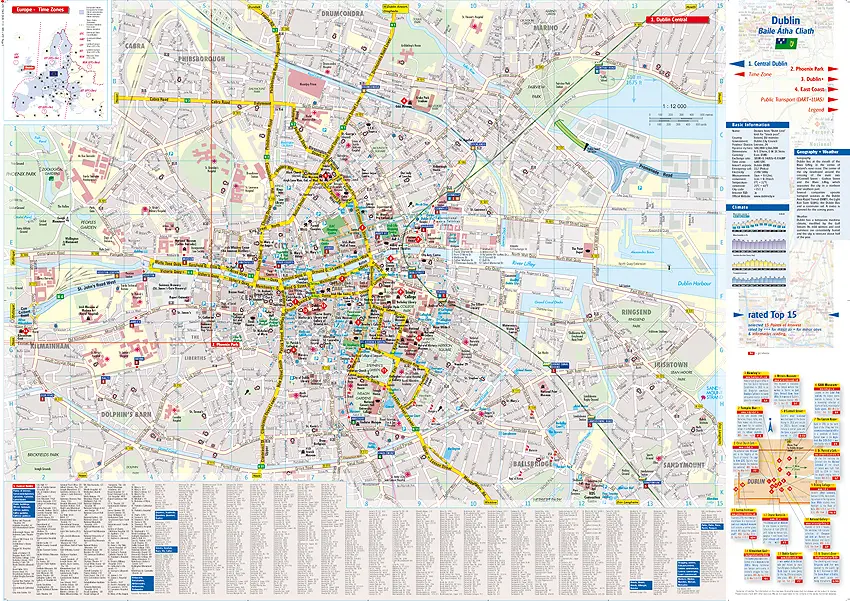 Bild: 9783865921345 | Dublin | (Land-)Karte | 2 S. | Englisch | 2018 | Huber, München