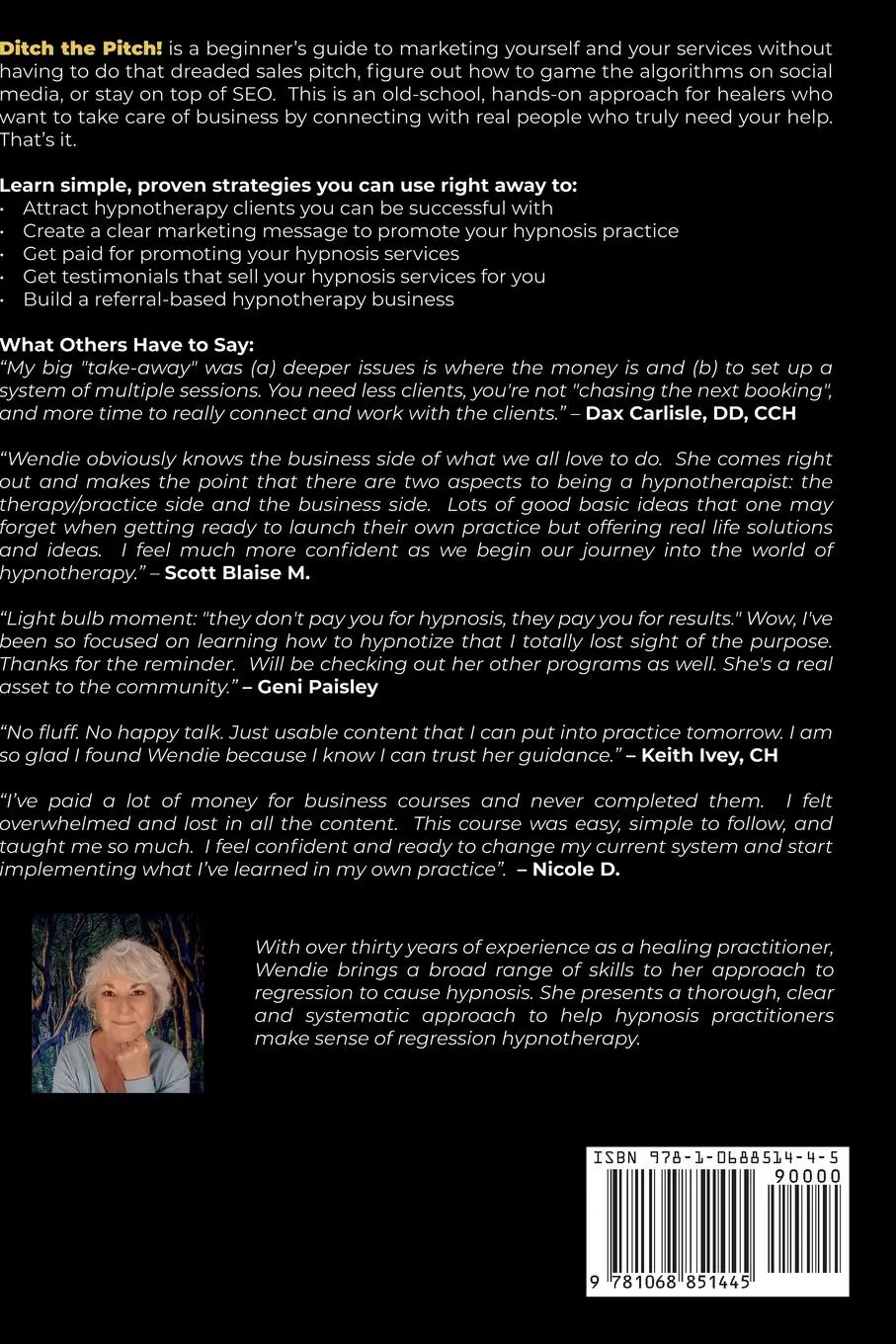 Rückseite: 9781068851445 | Ditch the Pitch! | Digital-Free Client Attraction Guide for Hypnotists