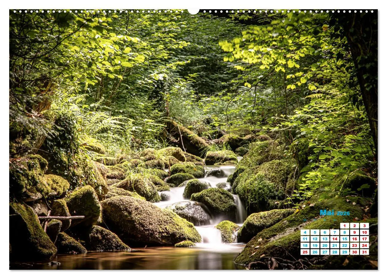 Bild: 9783457581445 | Wasserfall im Bühlertal (Wandkalender 2026 DIN A2 quer), CALVENDO...
