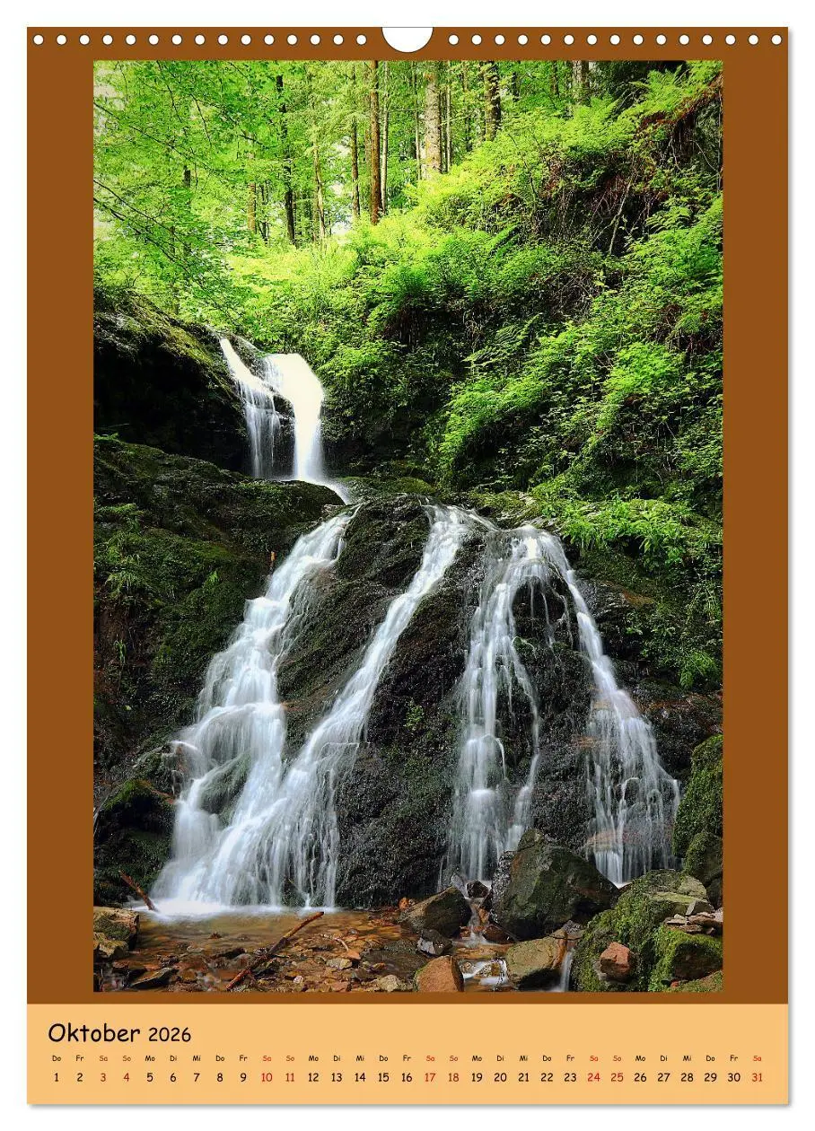Bild: 9783516361445 | Schwarzwald Wasserfälle (Wandkalender 2026 DIN A3 hoch), CALVENDO...