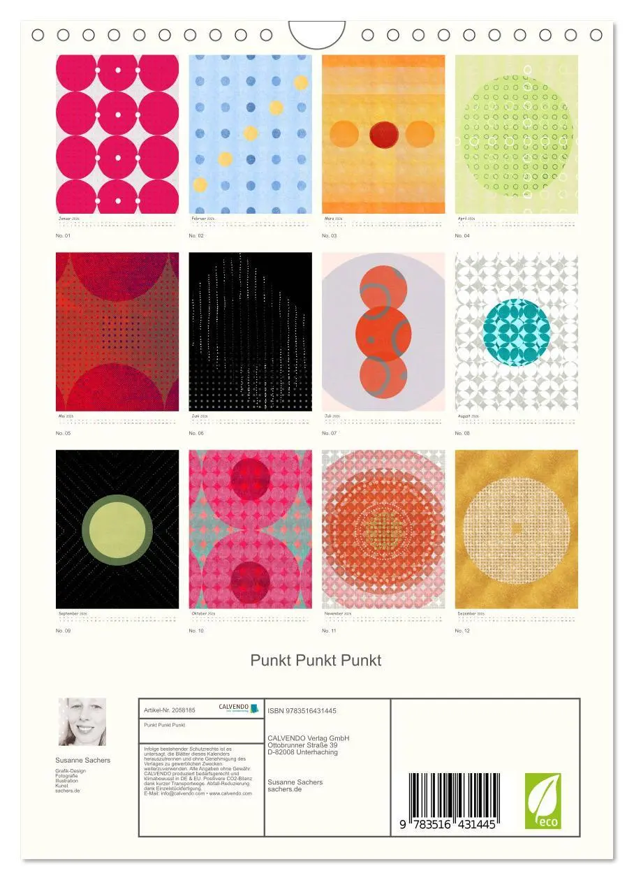 Bild: 9783516431445 | Punkt Punkt Punkt (Wandkalender 2026 DIN A4 hoch), CALVENDO...