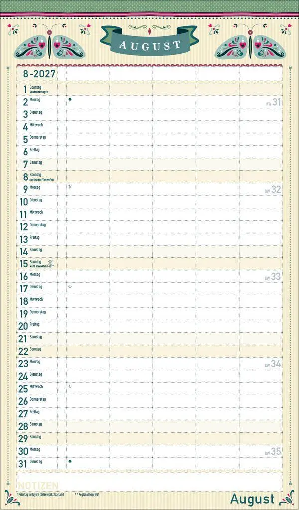 Bild: 9783819301445 | Familienplaner Vintage 2027 | Verlag Korsch | Kalender | 14 S. | 2027