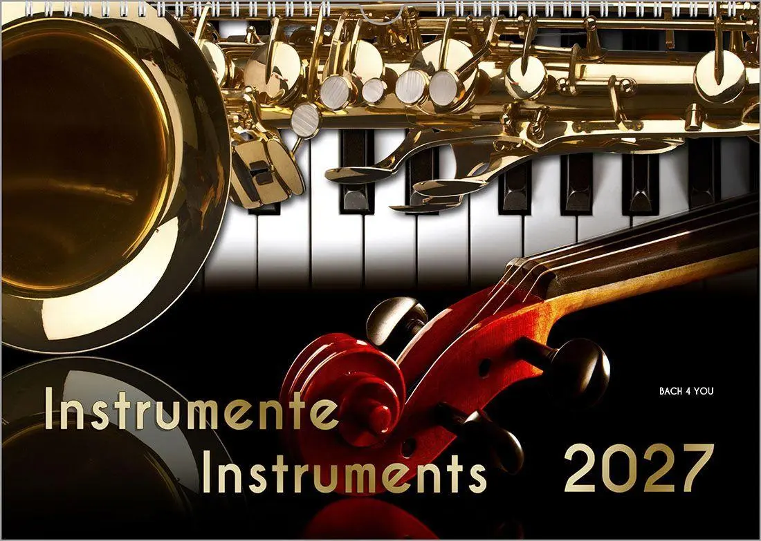 Cover: 9783969031445 | Musikinstrumente, ein Musik-Kalender 2027, DIN A3 | Peter Bach Jr.