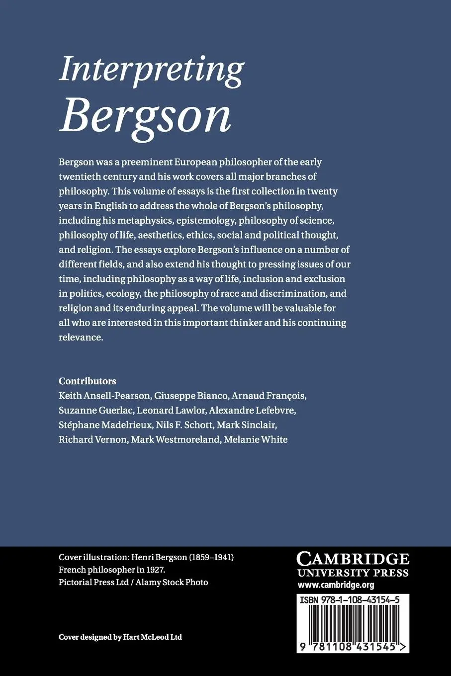 Rückseite: 9781108431545 | Interpreting Bergson | Alexandre Lefebvre (u. a.) | Taschenbuch | 2021