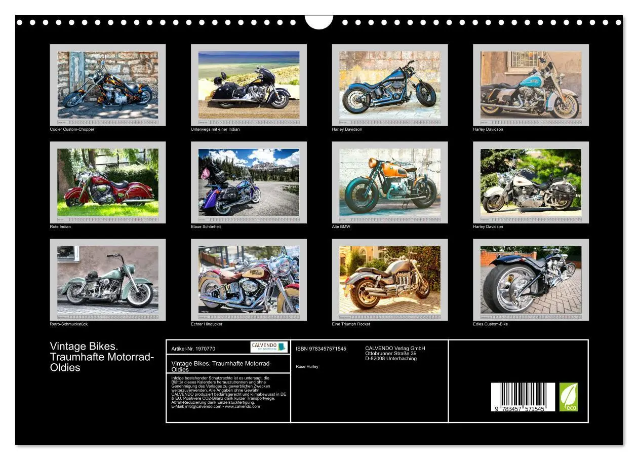 Bild: 9783457571545 | Vintage Bikes. Traumhafte Motorrad-Oldies (Wandkalender 2026 DIN A3...