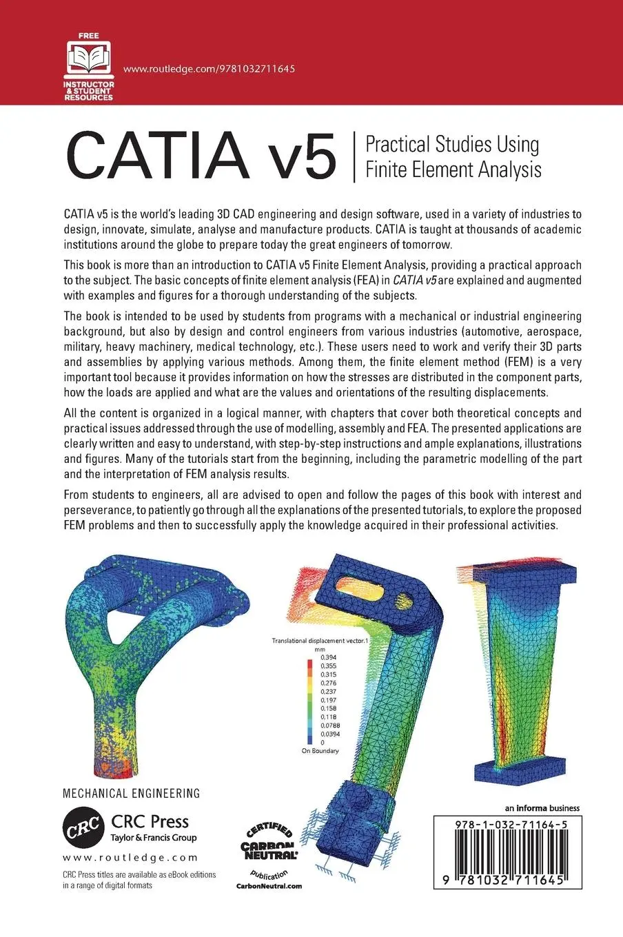 Rückseite: 9781032711645 | CATIA v5 | Practical Studies Using Finite Element Analysis | Ghionea