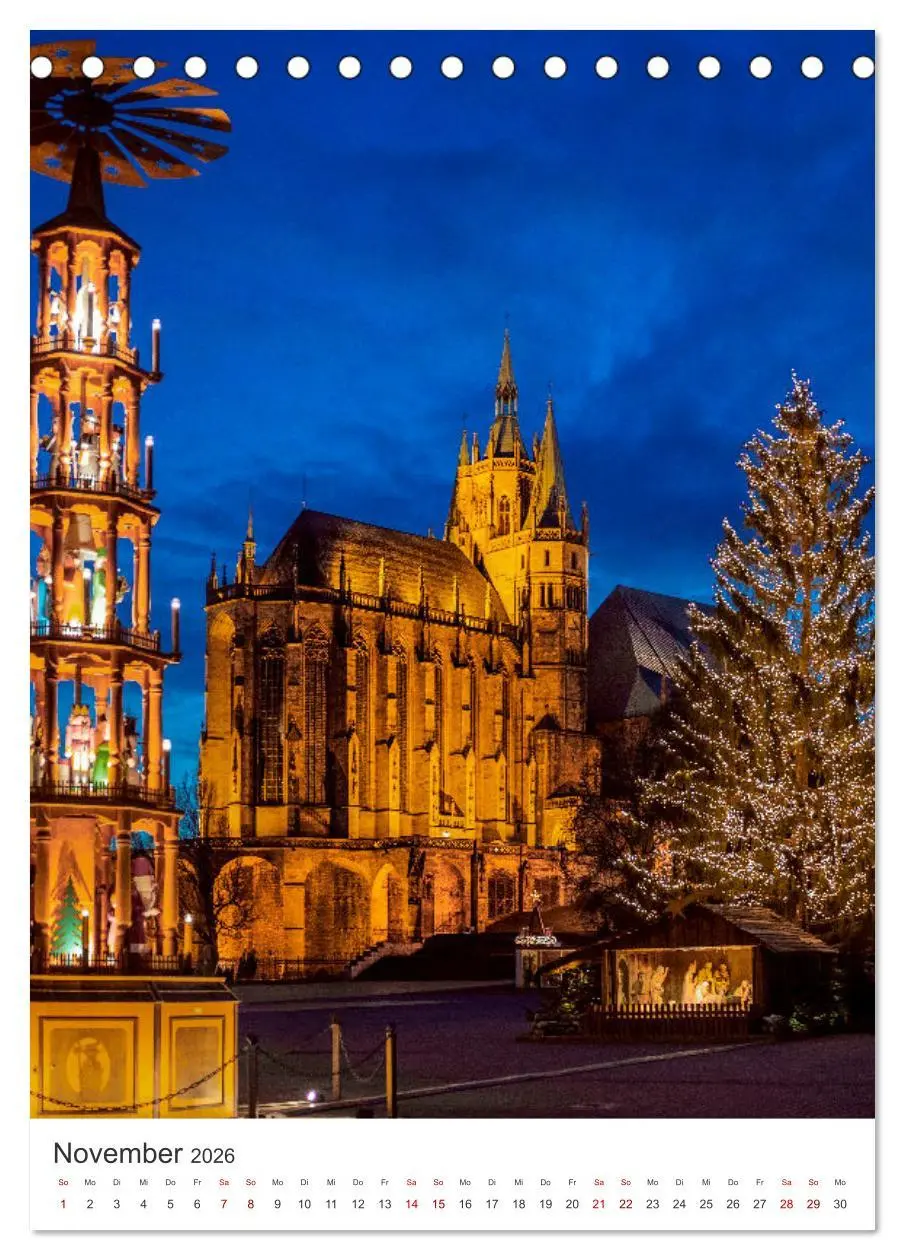 Bild: 9783516271645 | Erfurt - Die romantische Altstadt (Tischkalender 2026 DIN A5 hoch),...