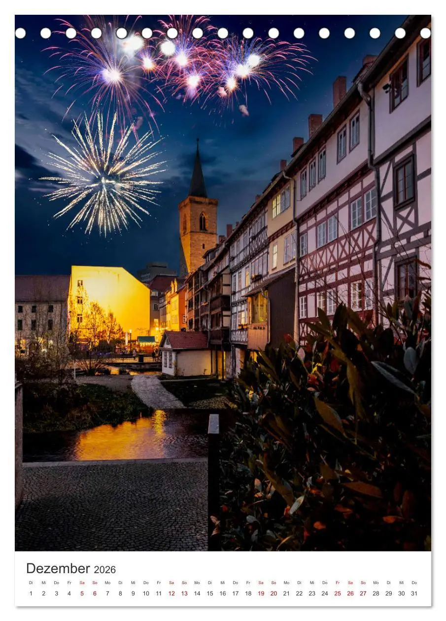 Bild: 9783516271645 | Erfurt - Die romantische Altstadt (Tischkalender 2026 DIN A5 hoch),...