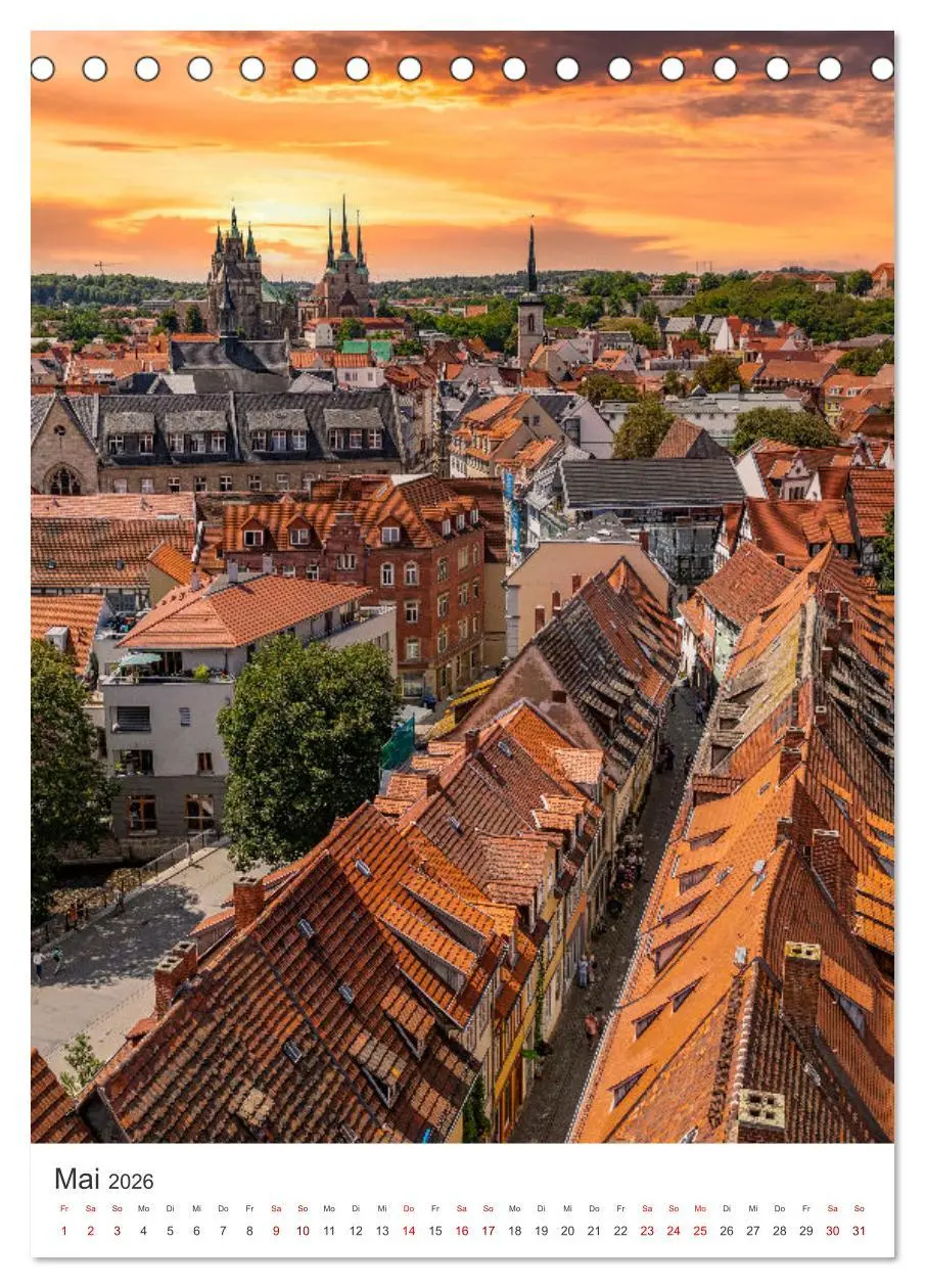 Bild: 9783516271645 | Erfurt - Die romantische Altstadt (Tischkalender 2026 DIN A5 hoch),...
