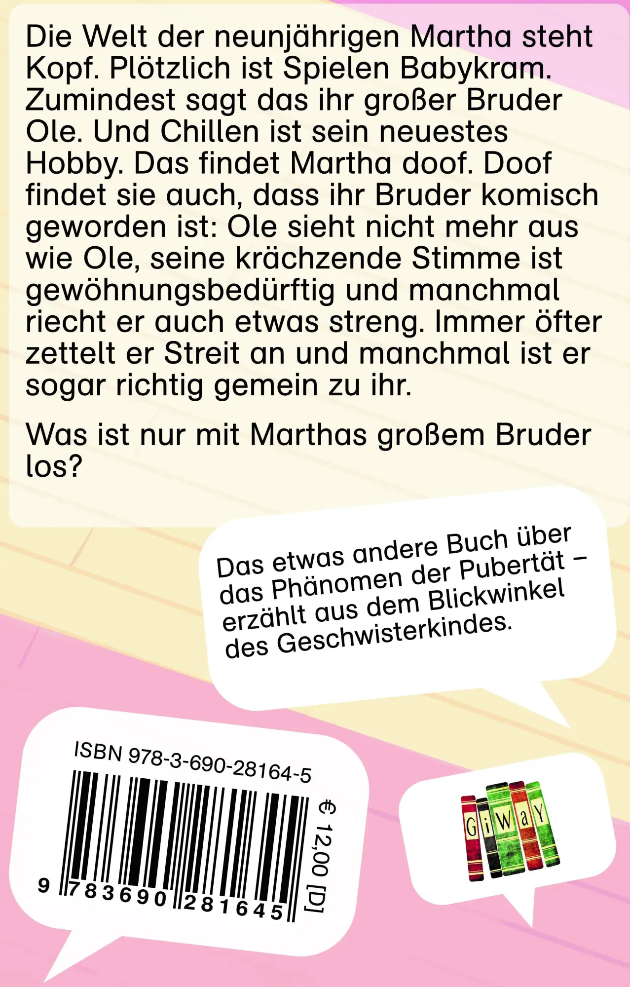 Rückseite: 9783690281645 | PuberDINGS?! | Als mein Bruder komisch wurde | Xenia Giday | Buch