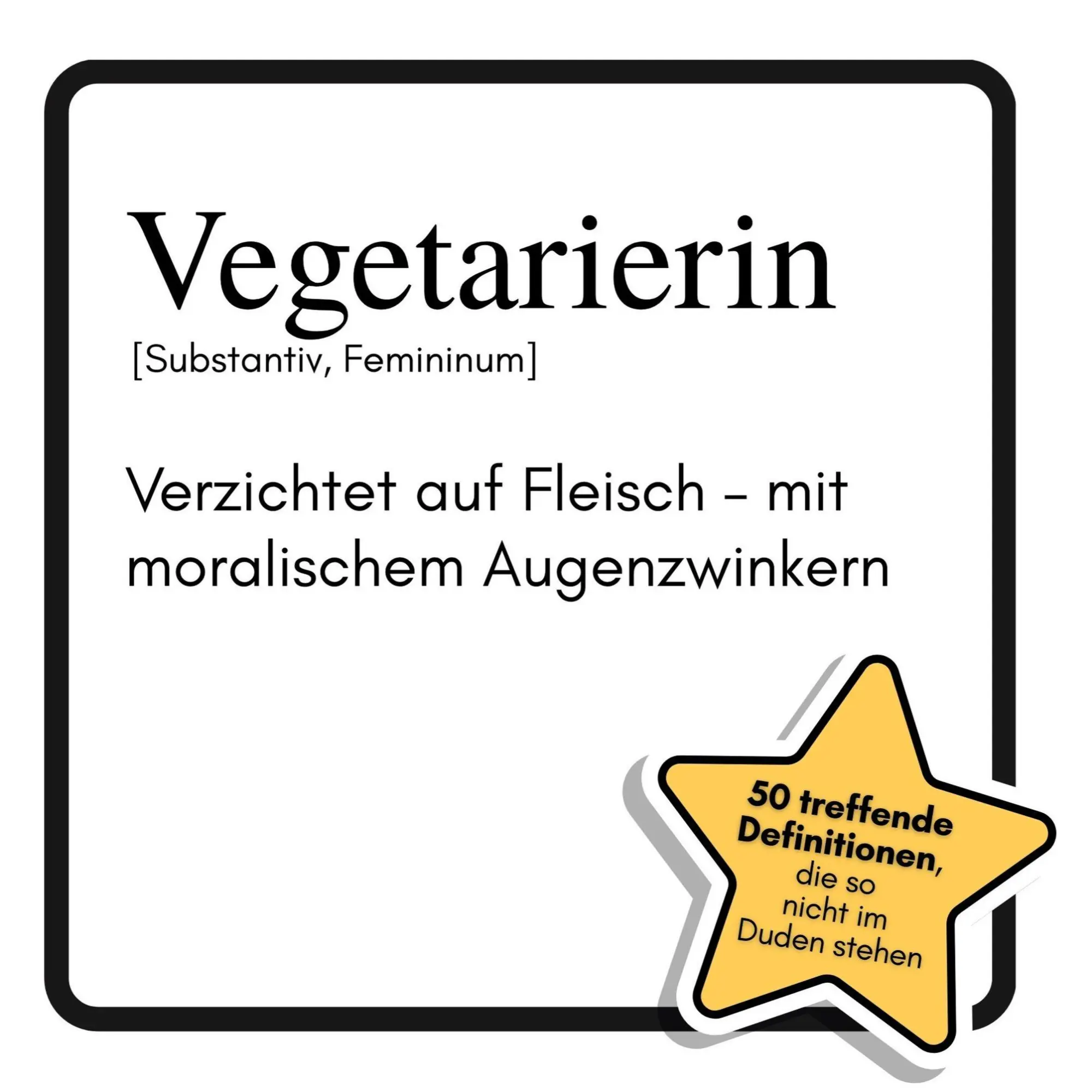 Cover: 9783695301645 | Vegetarierin | Verzichtet auf Fleisch - mit moralischem Augenzwinkern