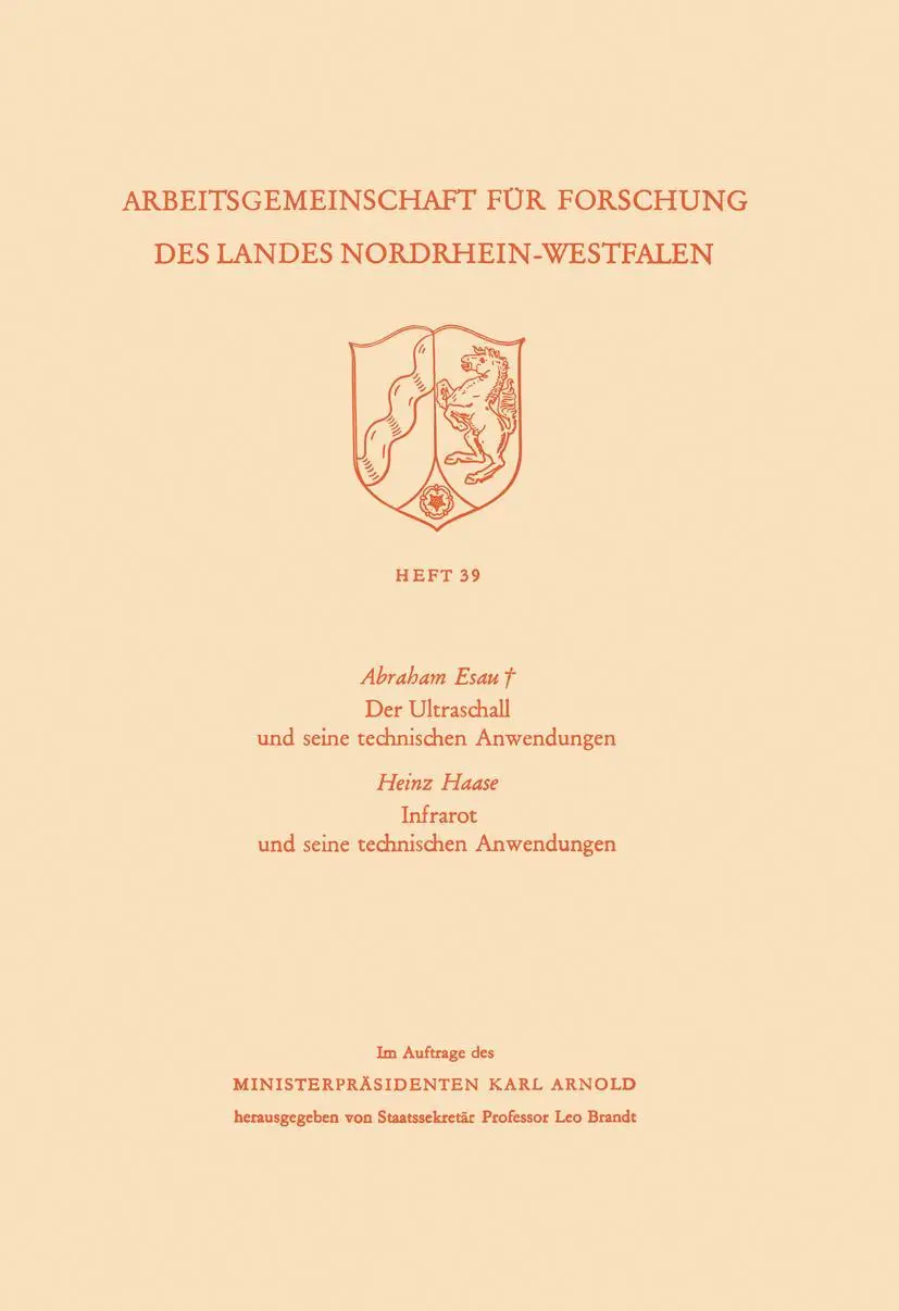Cover: 9783322981745 | Der Ultraschall und seine technischen Anwendungen / Infrarot und...
