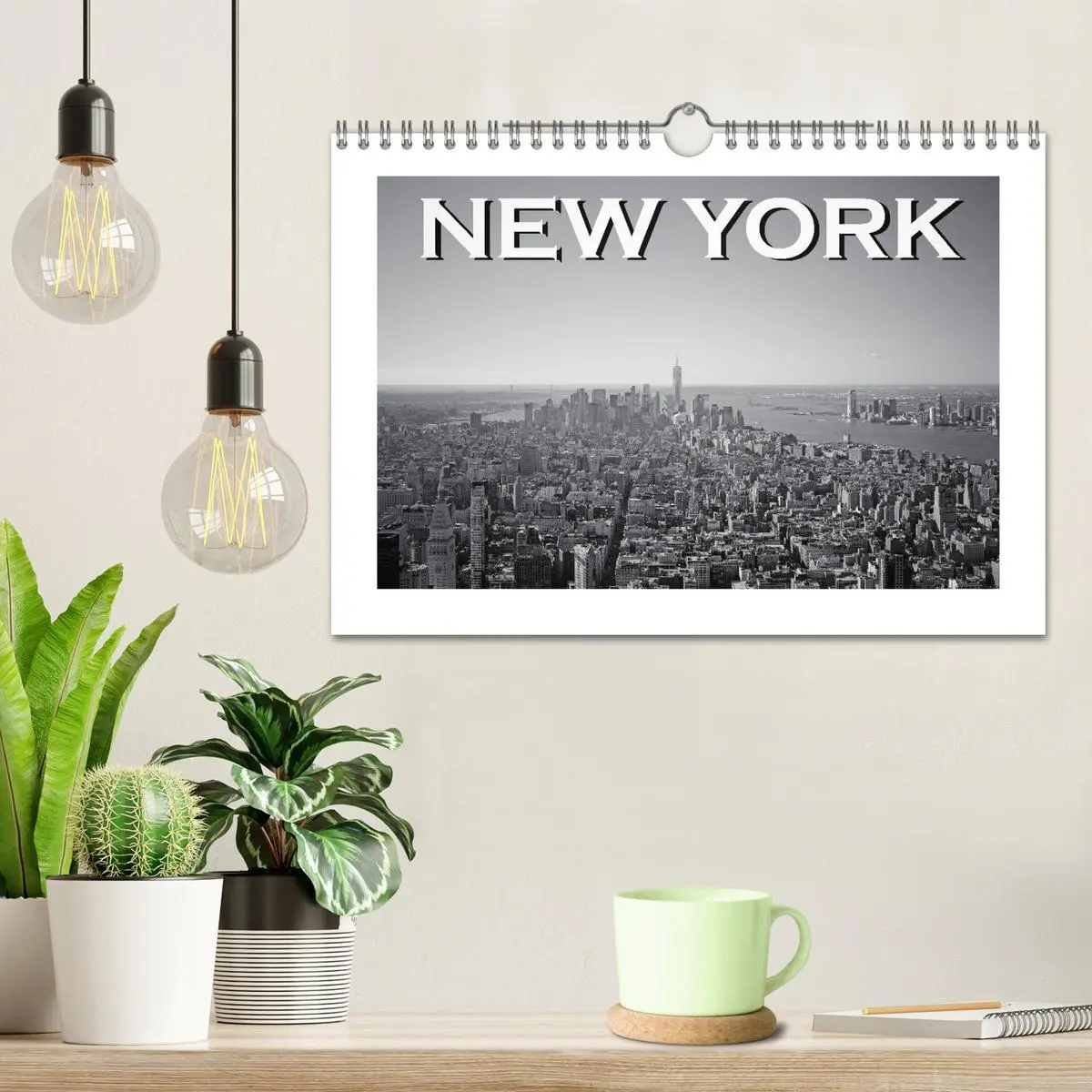 Bild: 9783457861745 | New York in schwarz weiss (Wandkalender 2026 DIN A4 quer), CALVENDO...