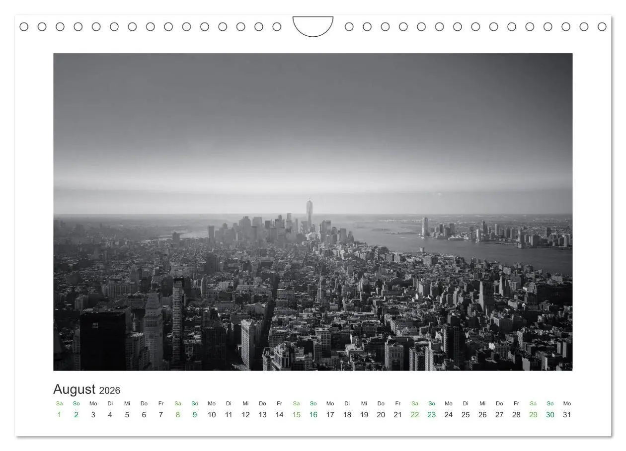 Bild: 9783457861745 | New York in schwarz weiss (Wandkalender 2026 DIN A4 quer), CALVENDO...