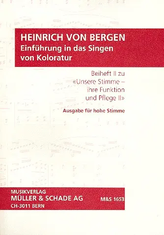 Cover: 9790500231745 | Einführung in das Singen von Koloratur für hohe Stimme Begleitheft...