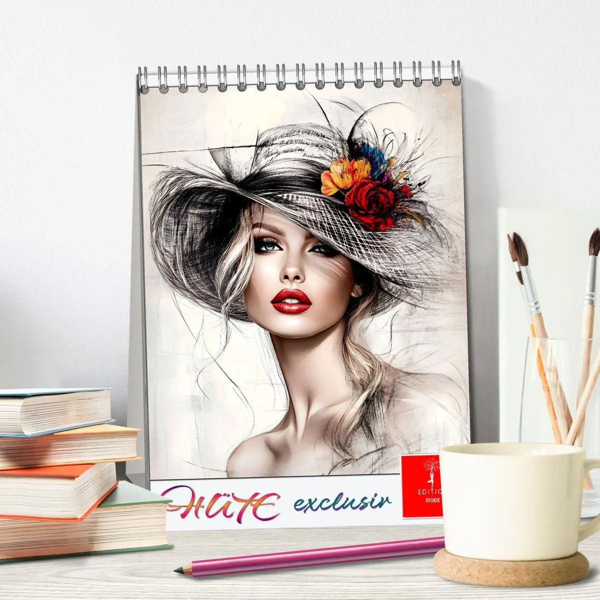 Bild: 9783516251845 | Hüte exclusiv (Tischkalender 2026 DIN A5 hoch), CALVENDO...