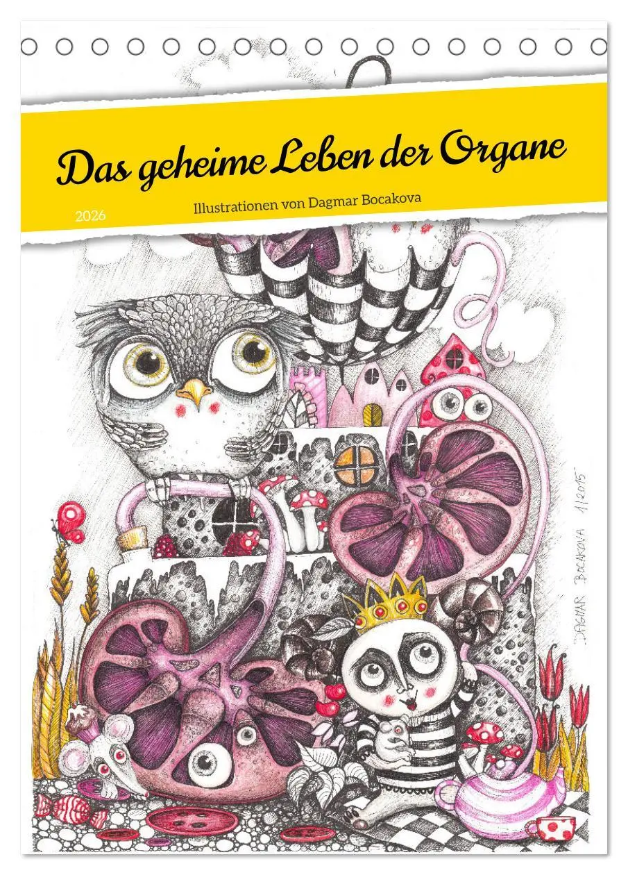 Cover: 9783516321845 | Das geheime Leben der Organe (Tischkalender 2026 DIN A5 hoch),...