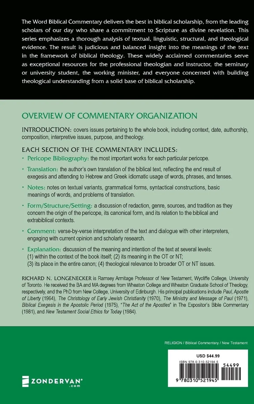 Rückseite: 9780310521945 | Galatians, Volume 41 | Richard N. Longenecker | Buch | Englisch | 2015