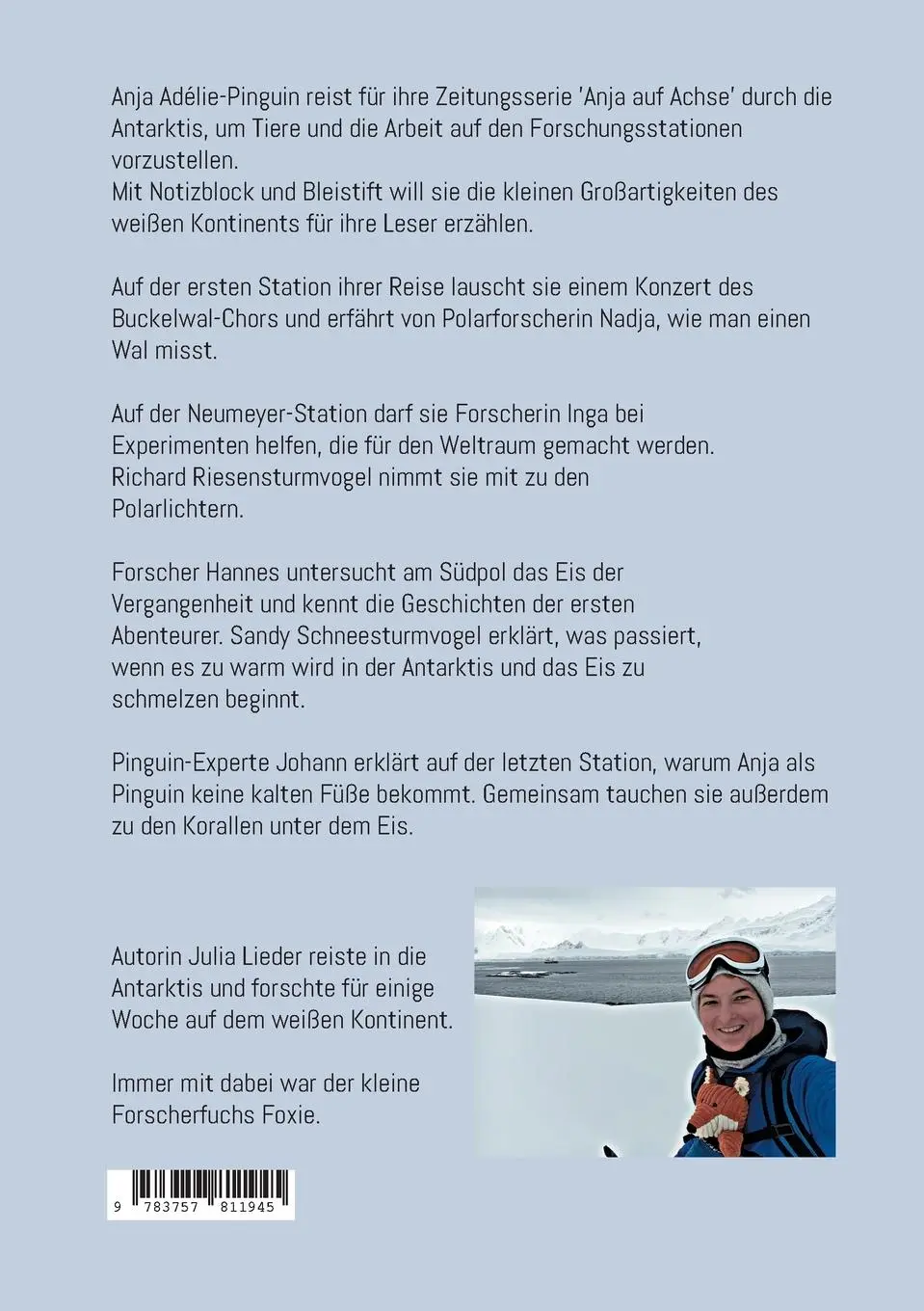 Rückseite: 9783757811945 | Anja auf Achse in der Antarktis | Julia Lieder | Taschenbuch | 96 S.