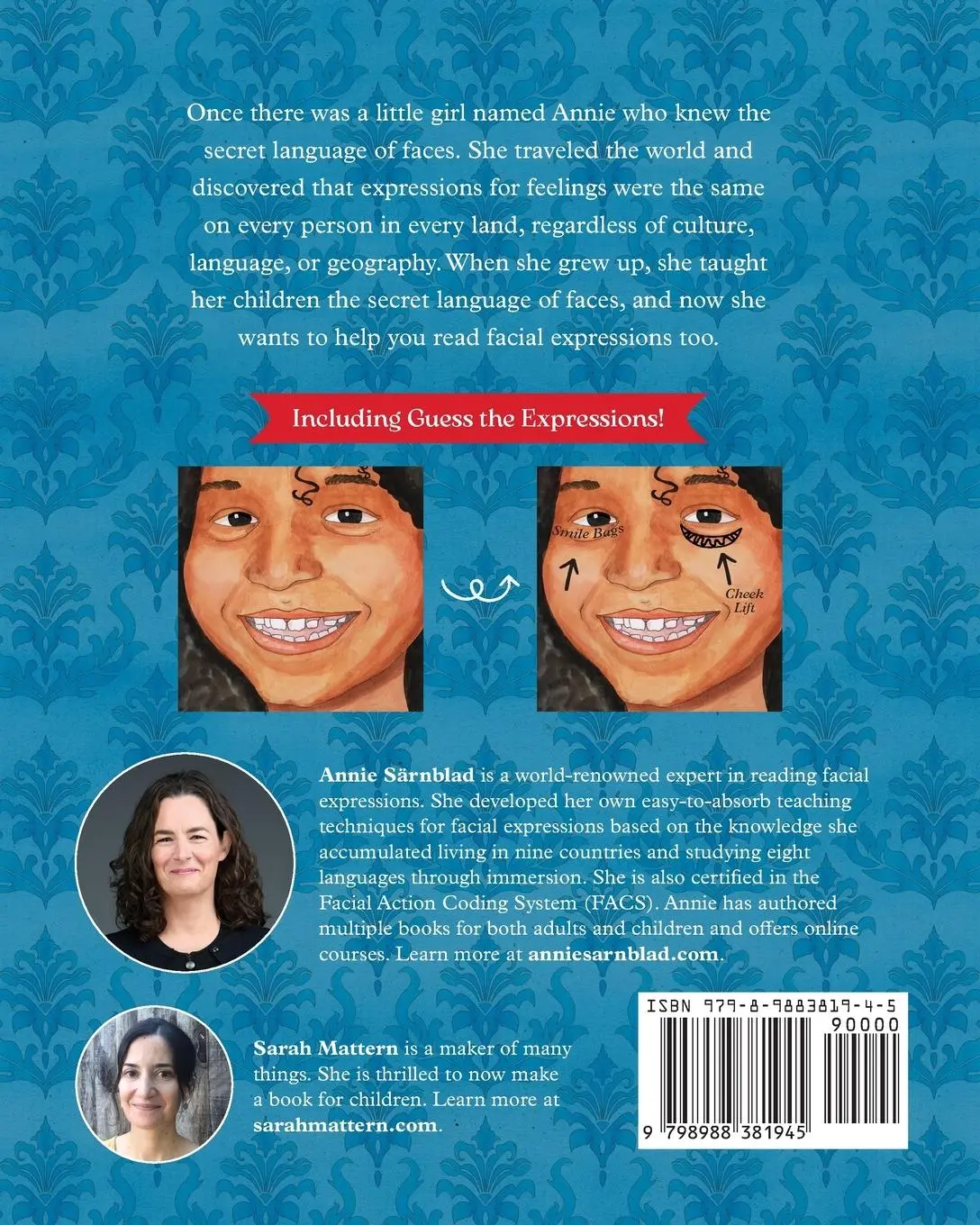Rückseite: 9798988381945 | Annie and the Secret Language of Faces | Annie Sarnblad | Taschenbuch