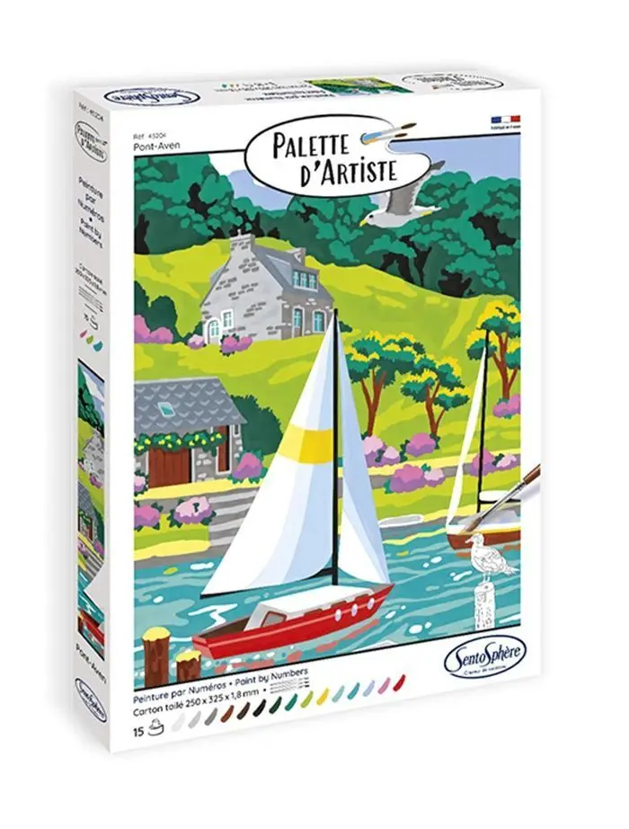 Cover: 3373910452045 | SENTOSPHÈRE - Malen nach Zahlen Pont-Aven | In Karton | 3945204 | 2025