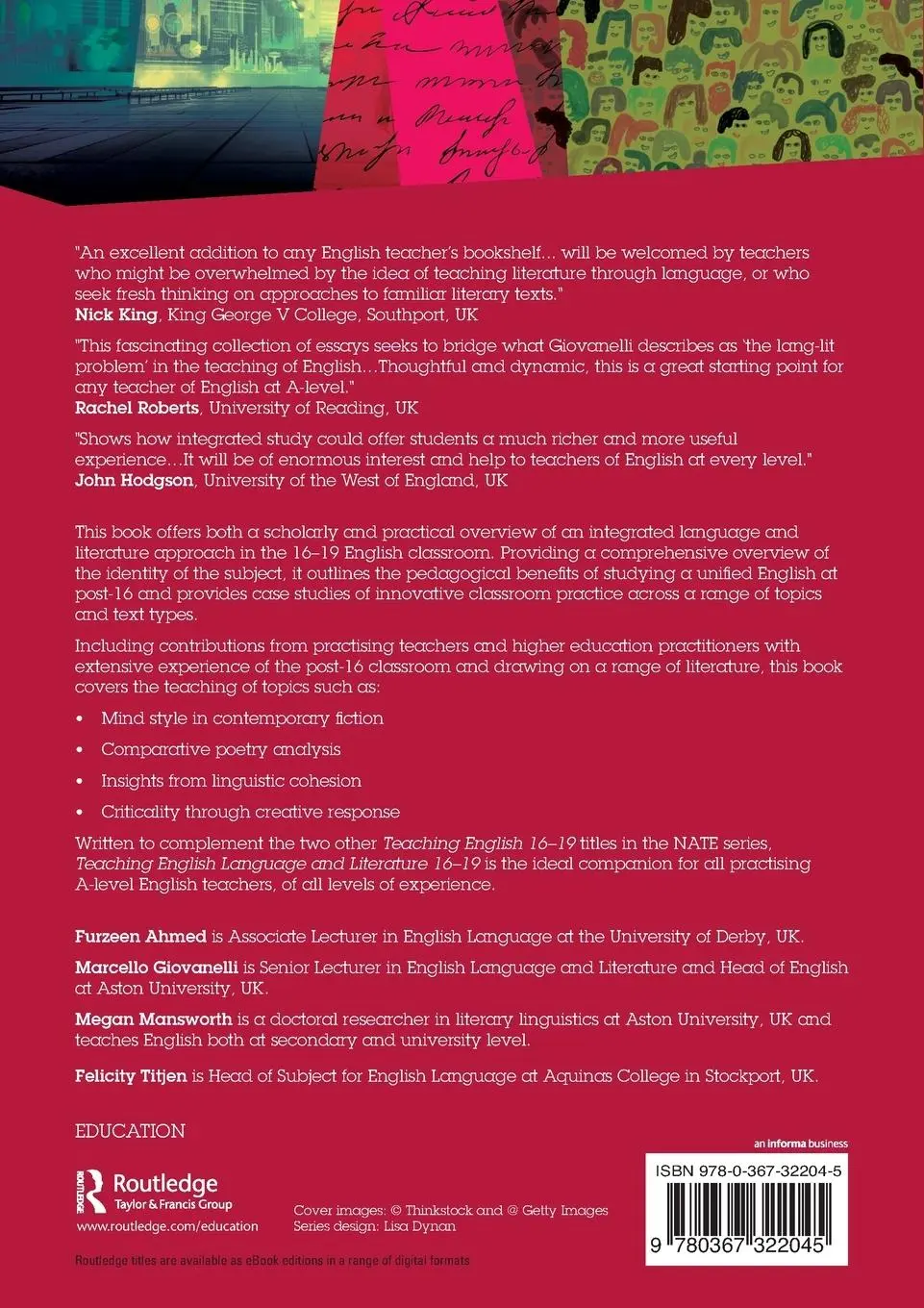 Rückseite: 9780367322045 | Teaching English Language and Literature 16-19 | Furzeen Ahmed (u. a.)