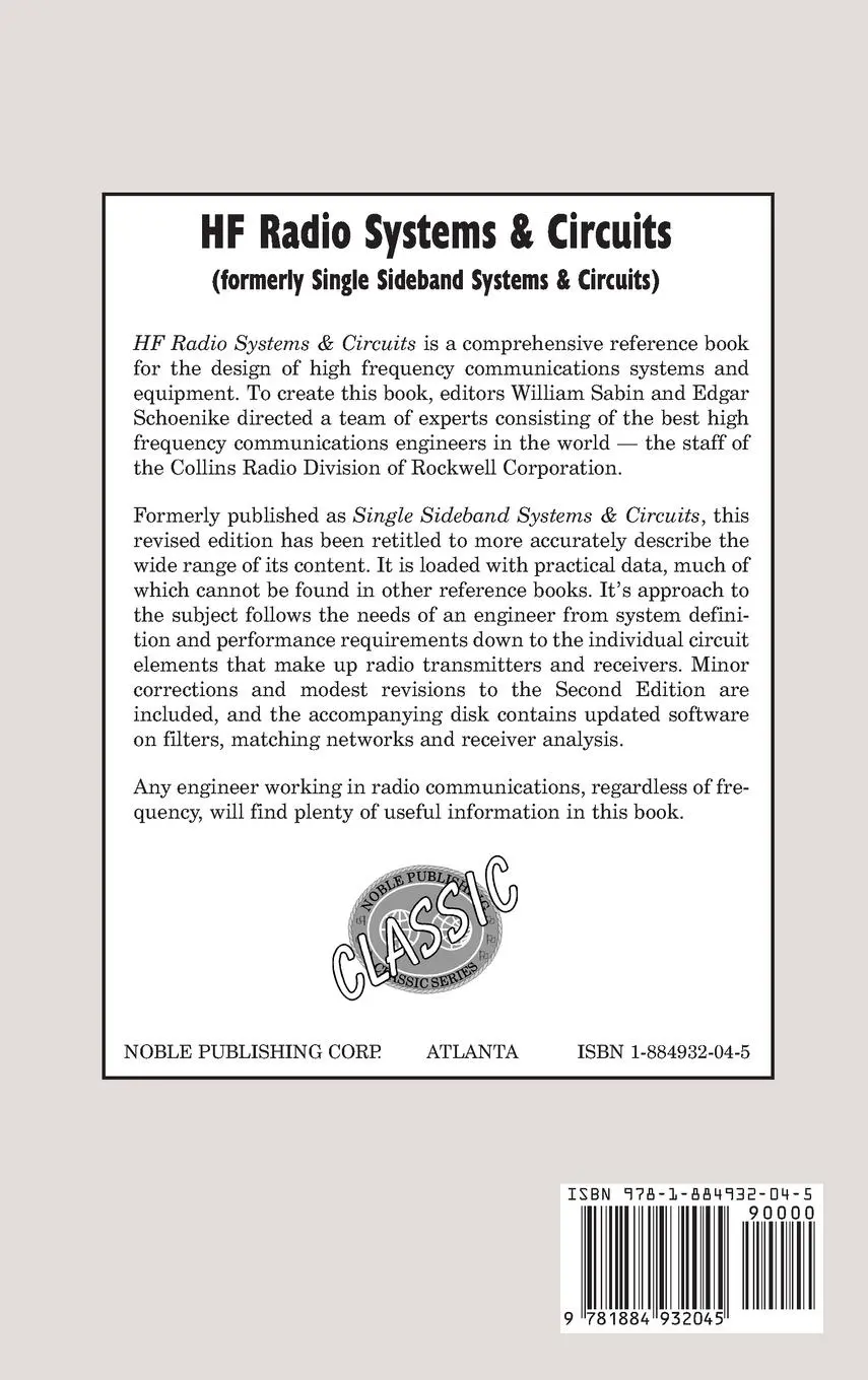 Rückseite: 9781884932045 | Hf Radio Systems and Circuits | William E Sabin (u. a.) | Buch | 1998