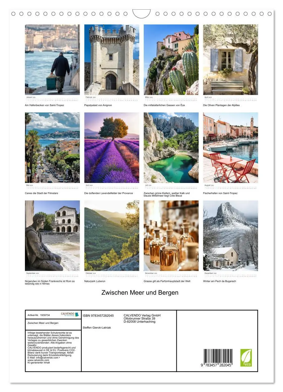 Bild: 9783457282045 | Zwischen Meer und Bergen (Wandkalender 2026 DIN A3 hoch), CALVENDO...