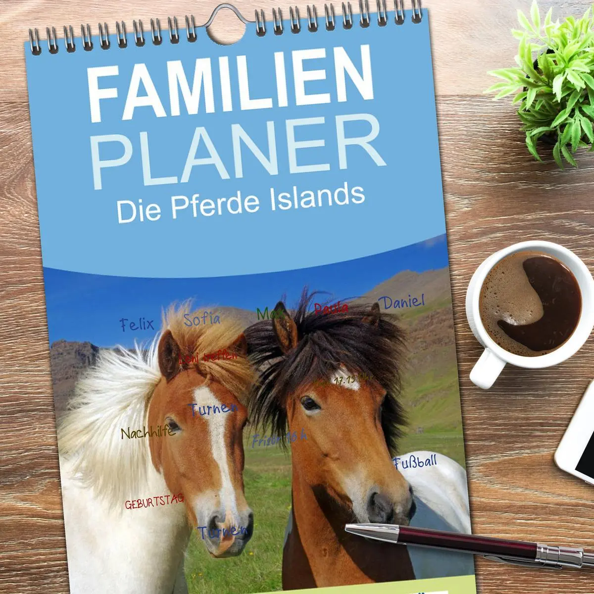 Bild: 9783516512045 | Familienplaner 2026 - Die Pferde Islands mit 5 Spalten...