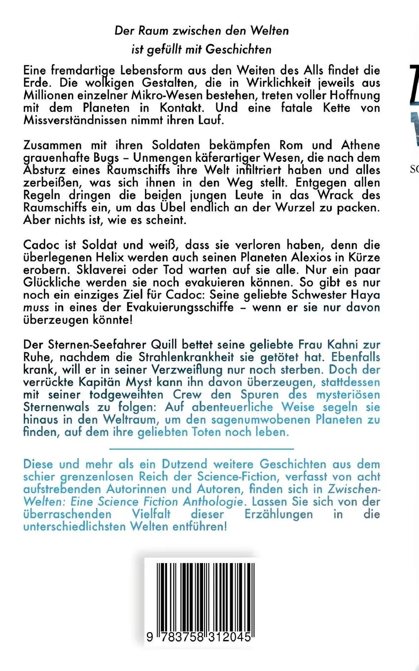 Rückseite: 9783758312045 | Zwischen-Welten | Eine Science Fiction Anthologie | Terborg (u. a.)
