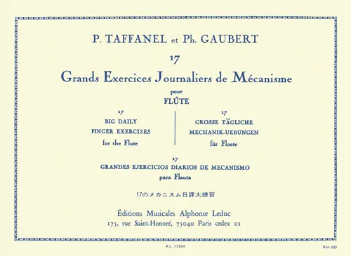 Cover: 9790046172045 | 17 Grands Exercices Journaliers De Mecanisme | Paul Taffanel | Buch