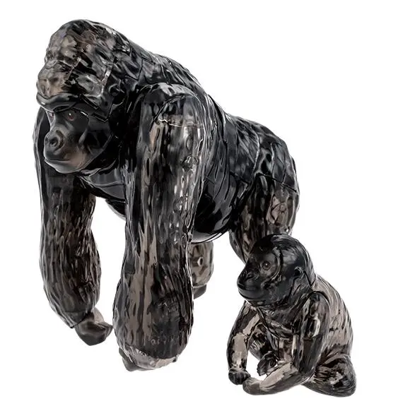 Bild: 4018928592145 | 3D Crystal Puzzle - Gorillapaar - 48 Teile | Spiel | 59214 | Deutsch