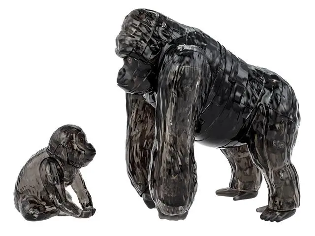 Bild: 4018928592145 | 3D Crystal Puzzle - Gorillapaar - 48 Teile | Spiel | 59214 | Deutsch