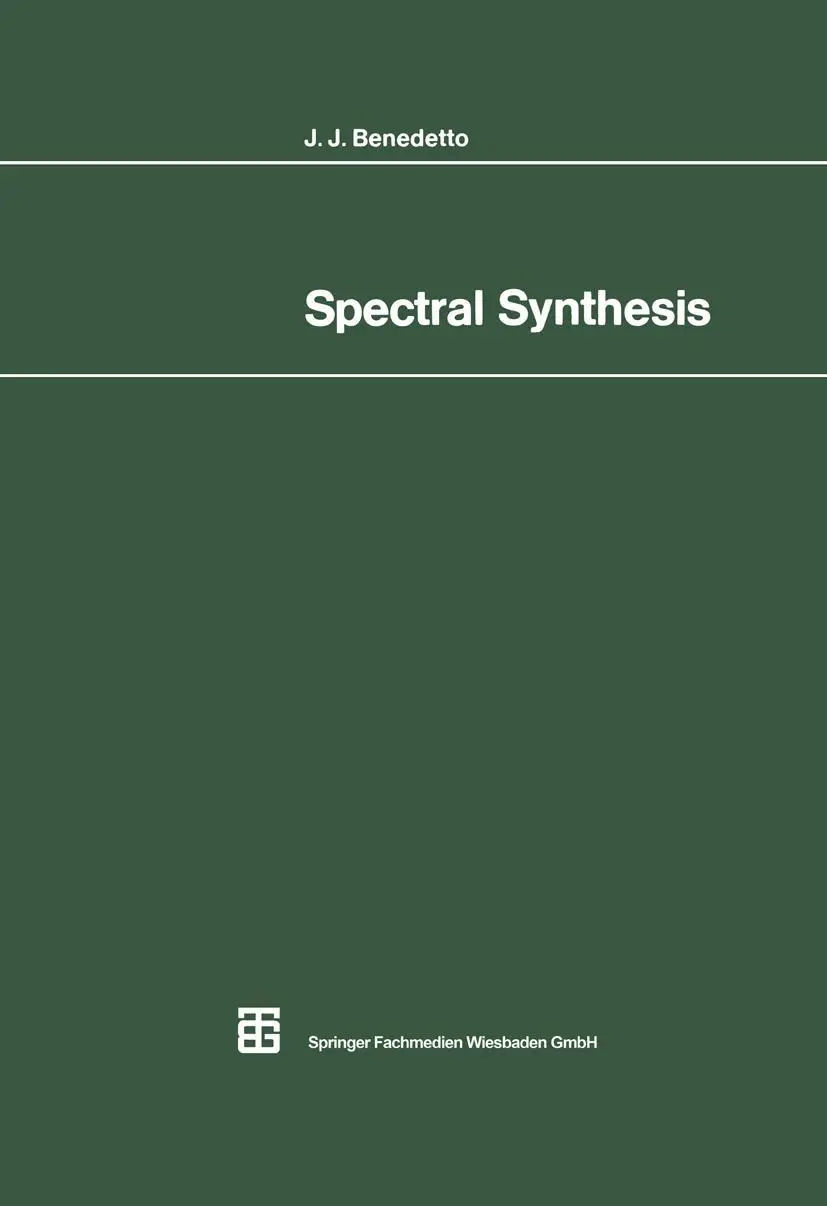 Cover: 9783519022145 | Spectral Synthesis | John J. Benedetto | Taschenbuch | 281 S. | 1975